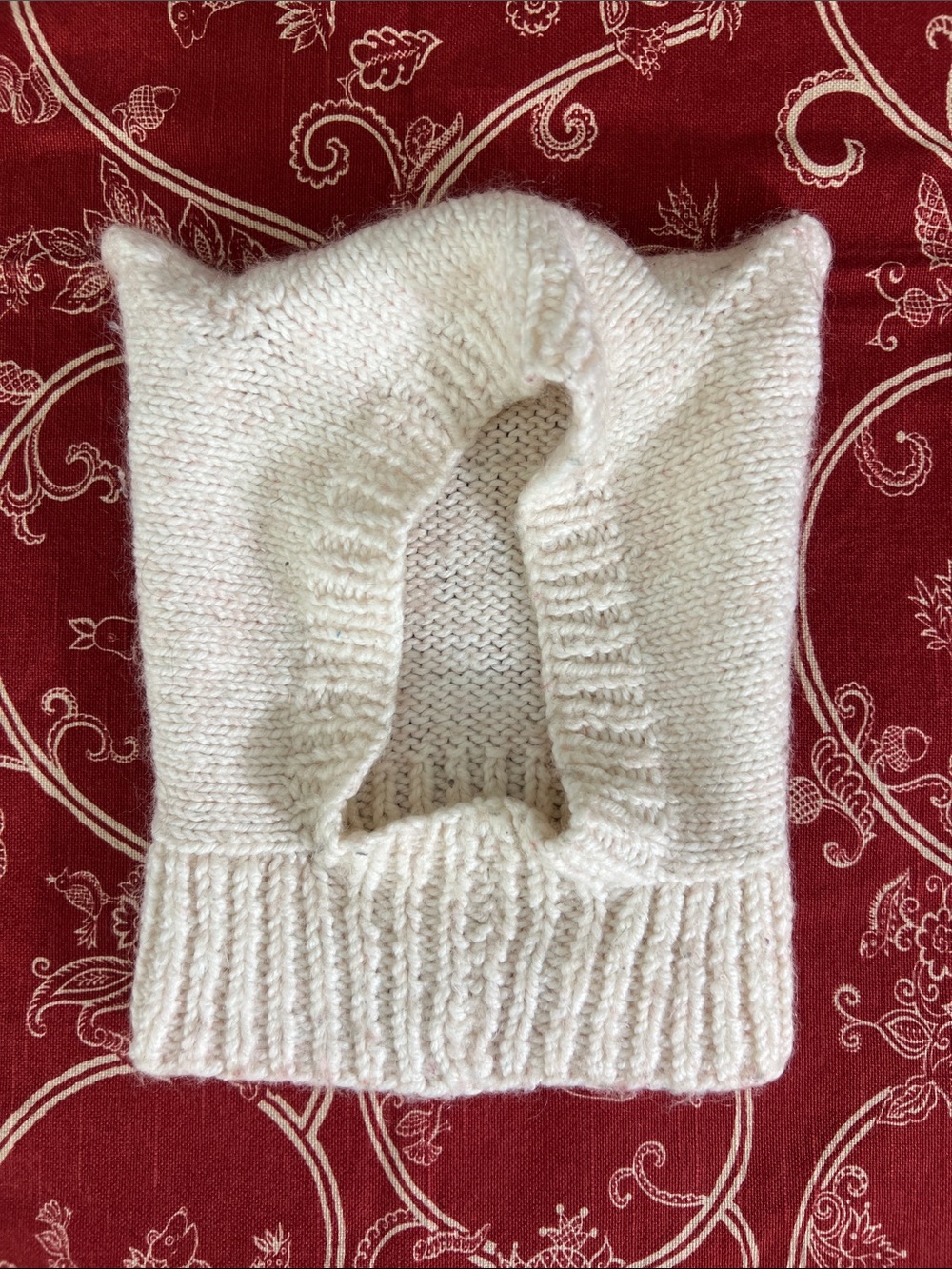 “Where the Wild Things Are” Cozy Cream Hand Knit kids Balaclava